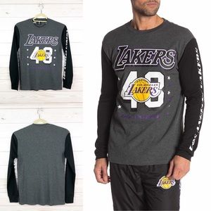 Lakers NBA Men Team Logo Thermal Knit T-Shirt New